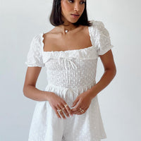 Leni Romper White