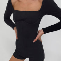 Jolie Romper Black