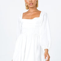 Lillie Long Sleeve Romper White