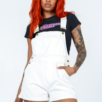 Kacey Short Overalls White