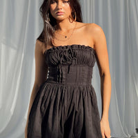 VIP Strapless Romper Black