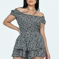 The Love Galore Romper Floral Black