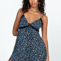 Emilee Floral Romper Navy