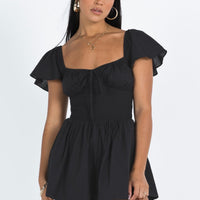 Front Row Romper Black