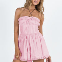 Vip Strapless Romper Pink