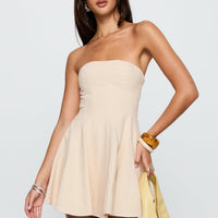 Zavira Strapless Romper Oat