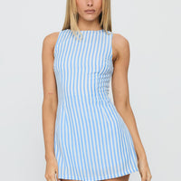 Yumiko Playsuit Blue Stripe