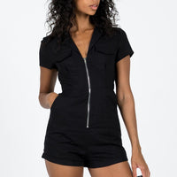 Loretta Romper Black