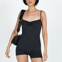 Linden Romper Black