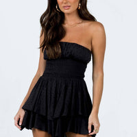 The Love Galore Strapless Romper Black