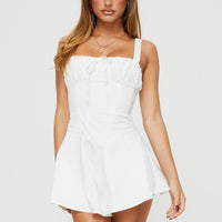 Cherry Romper White