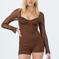 Robyn Romper Brown