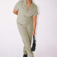 Loretta Jumpsuit Khaki Curve