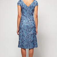 Audrey Rosette Lace Short Dress