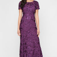 Evelyn Rosette Lace Long Gown