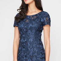 Evelyn Rosette Lace Long Gown