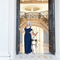 Petite Camille Cowl Neck Gown