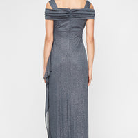Petite Hannah Glitter Mesh Gown