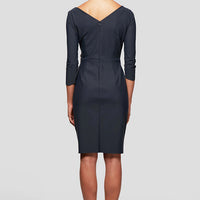 Diana Cascade Ruffle Sheath Contour Dress