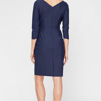 Diana Cascade Ruffle Sheath Contour Dress