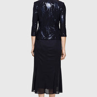 Annabelle Godet Detail Firework Sequin Dress