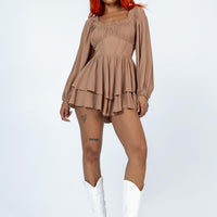 Arley Romper Brown