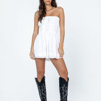 VIP Strapless Romper White