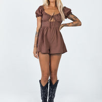 Merideth Romper Brown