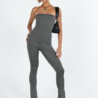 Lowry Strapless Jumpsuit Slate