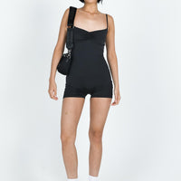 Linden Romper Black