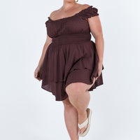 The Love Galore Romper Brown Curve