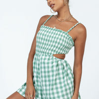 Danton Romper Green Gingham