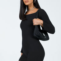 Routley Knit Romper Black