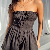 VIP Strapless Romper Black