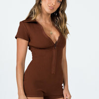 Scarla Romper Brown