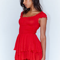 The Love Galore Romper Red