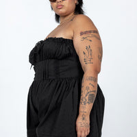 VIP Strapless Romper Black Curve