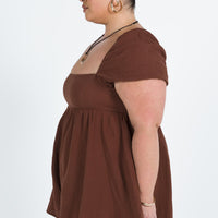 Lorna Romper Brown Curve