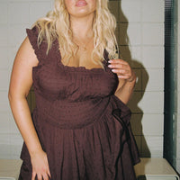 The Love Galore Romper Brown Curve