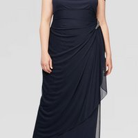 Plus Camille Cowl Neck Gown