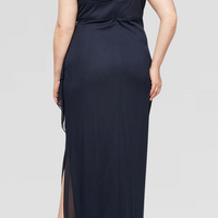 Plus Camille Cowl Neck Gown