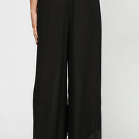 Wide Leg Chiffon Pant with Tulip Hem