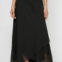 Long Chiffon Skirt with Tulip Hem