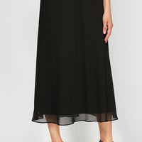 Tea-Length A-Line Georgette Skirt