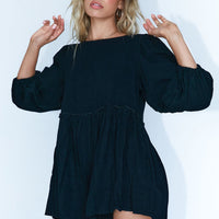 Amalie Romper Black
