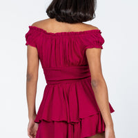 The Love Galore Romper Burgundy