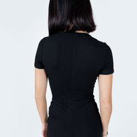 Angel Short Sleeve Romper Black