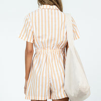 Etta Romper Orange Stripe