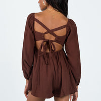 Beck Romper Brown