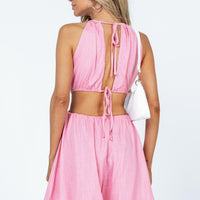 Chrisley Romper Pink